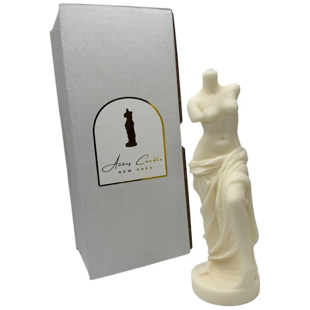 Anais Candle The Venus Candle Sculpture White‎ Beeswax Soy Wax Cotton Wick New